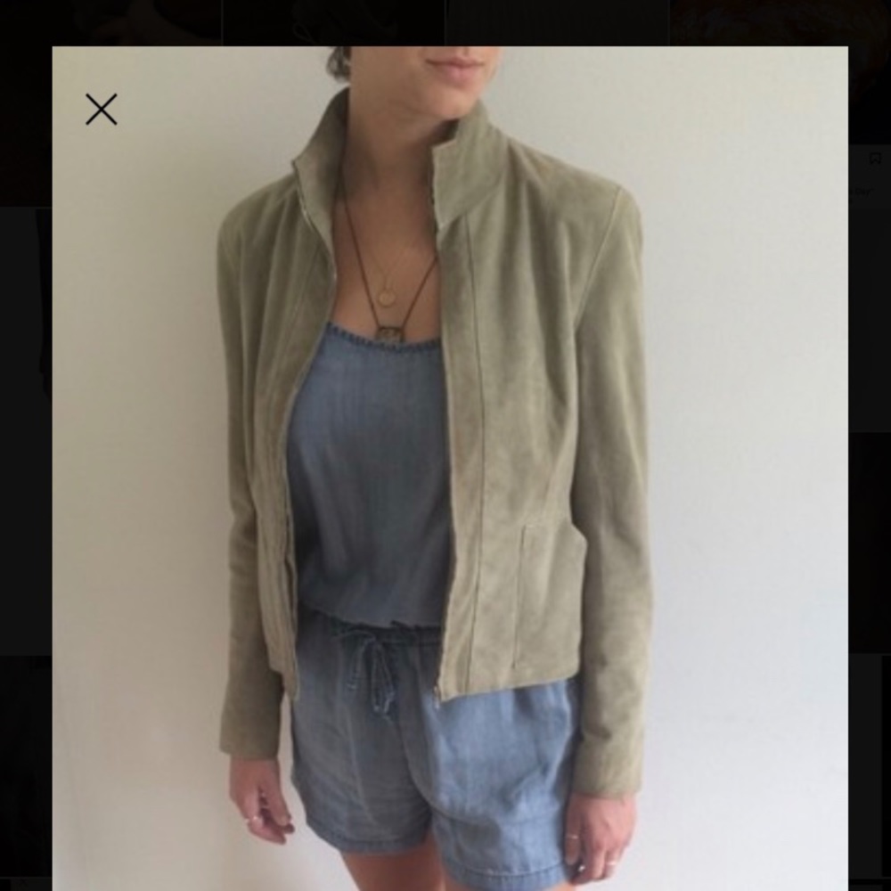 Chanel Olive Green Suede Jacket - Picture 5 of 13